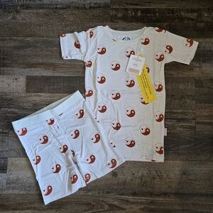 Magical Mamas Disney Mickey Ying Yang Cream/Copper Red Short Sleeve & Shorts PJs